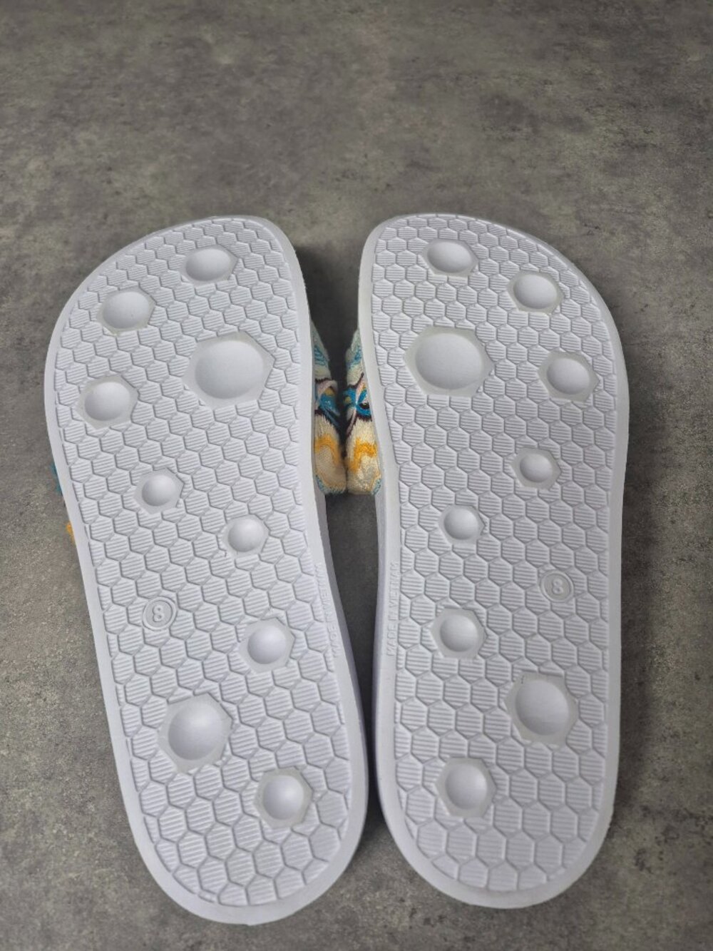 Coogi x Puma Leadcat Slide White with Multi Coloured Vintage Pattern Size 9 - Picture 7 of 8